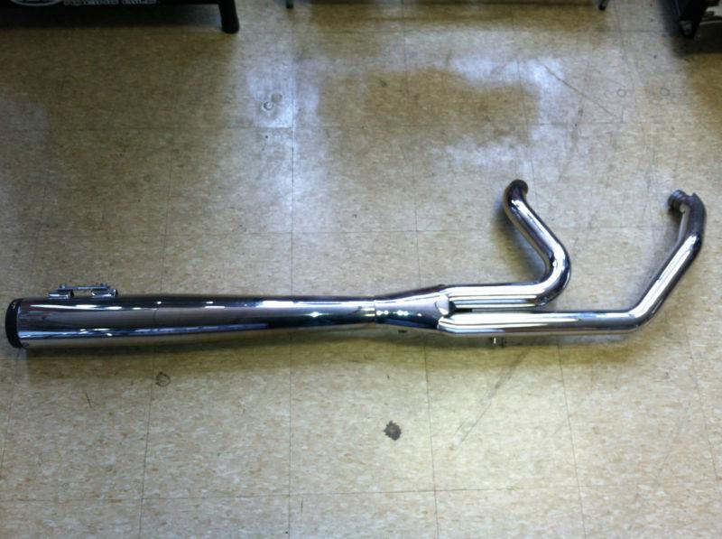 Harley rinehart touring 2 into 1 full exhaust system parts 1995-2006