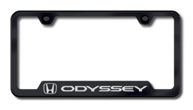 Honda odyssey laser etched cut-out license plate frame-black made in usa genuin