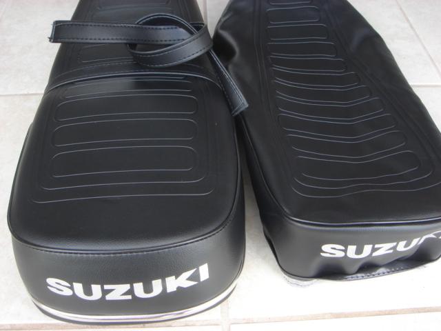 Suzuki gt185 replacement seat cover silver dyed logo with  strap