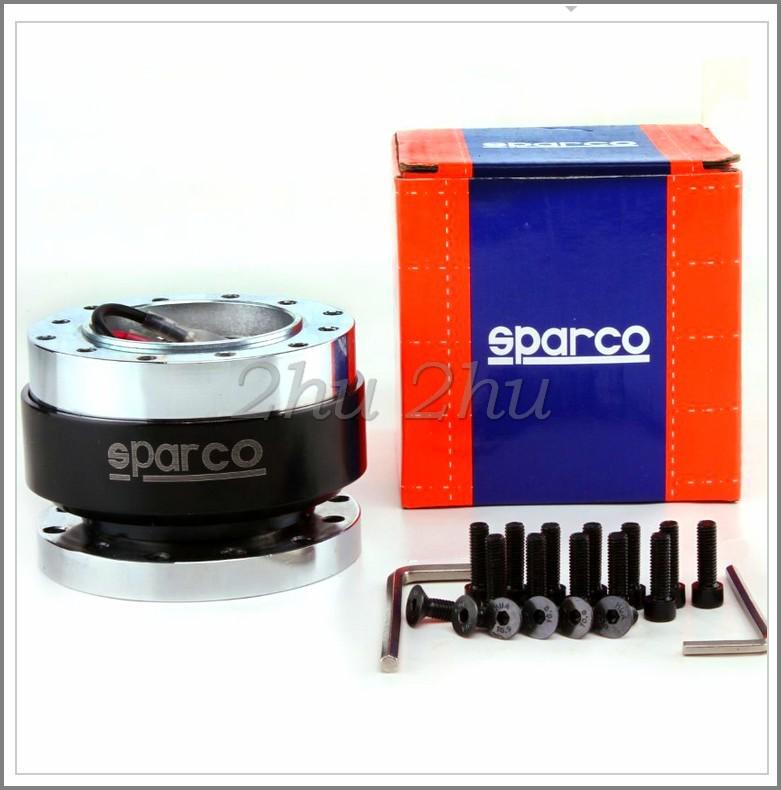 Buy New 6 Bolt Black Steering Wheel Quick Release Hub Universal Sparco