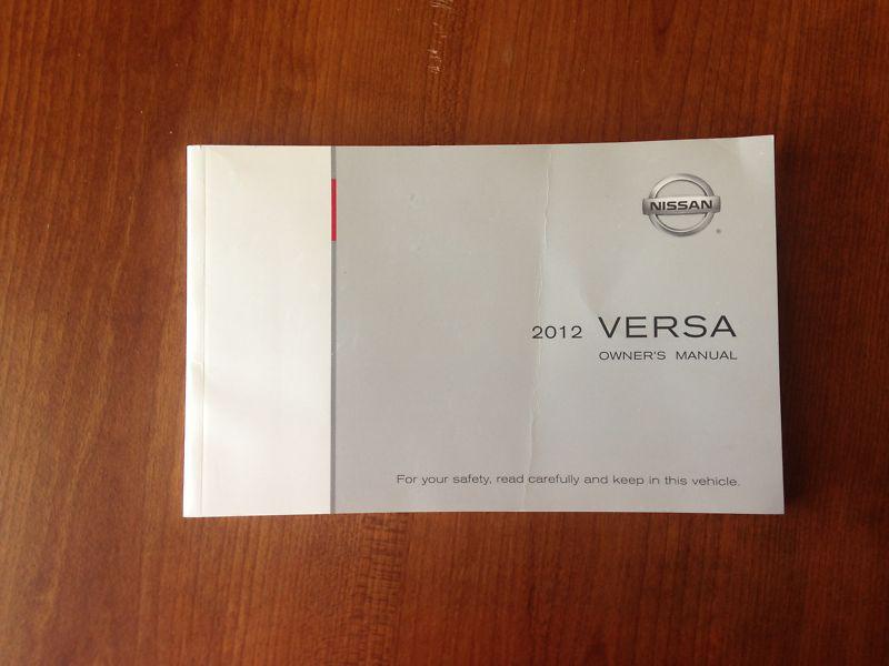 2012 nissan versa sedan owners owner's manual 