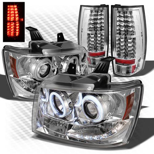 07-13 suburban/tahoe ccfl projector headlights + philips-led perform tail lights