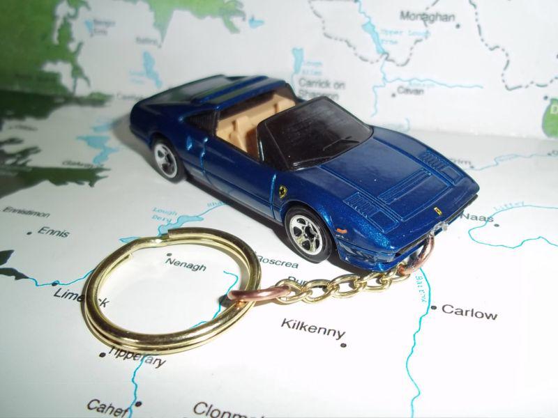 Custom mint keychain ferrari 308 gts,blue w/chrome mags