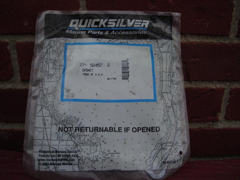 Quicksilver mercruiser gasket 27-52457 2 new in sealed bag, mercury