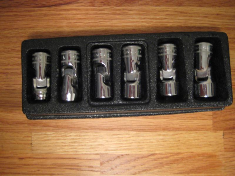 Snap-on 3/8 socket set knuckle swivel ratchet metric new