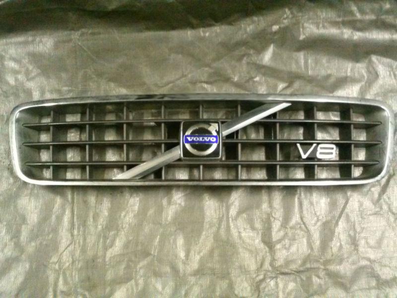 Oem genuine 03-06 volvo xc90 front hood radiator grille grill & v8 emblem