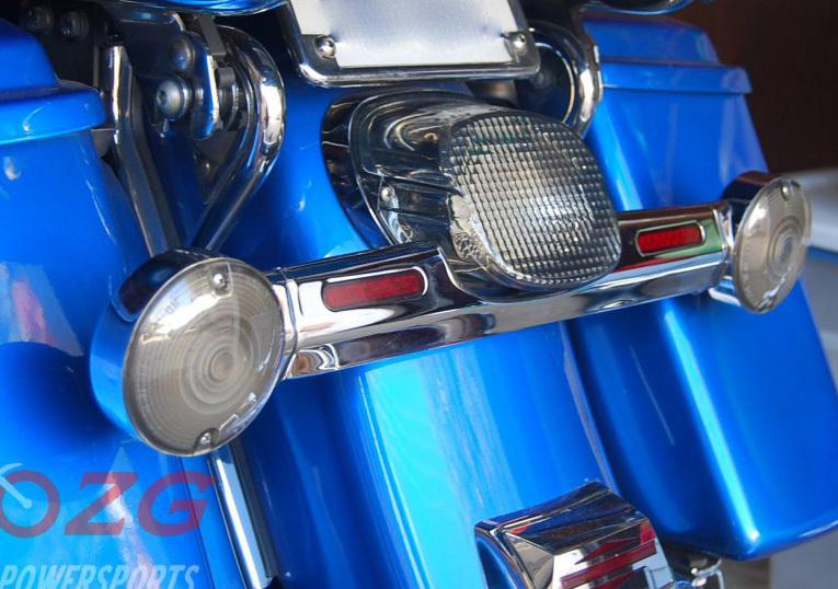 Smoke lens tail brake led light harley custom motorcycle stop lamp xl flh fx fxr