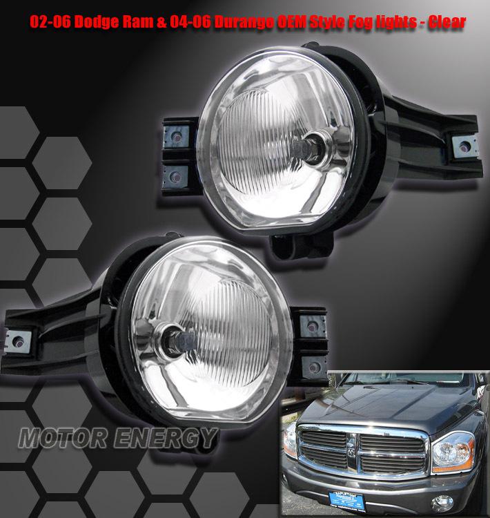 04 05 06 dodge durango oem bumper clear fog lights lamp