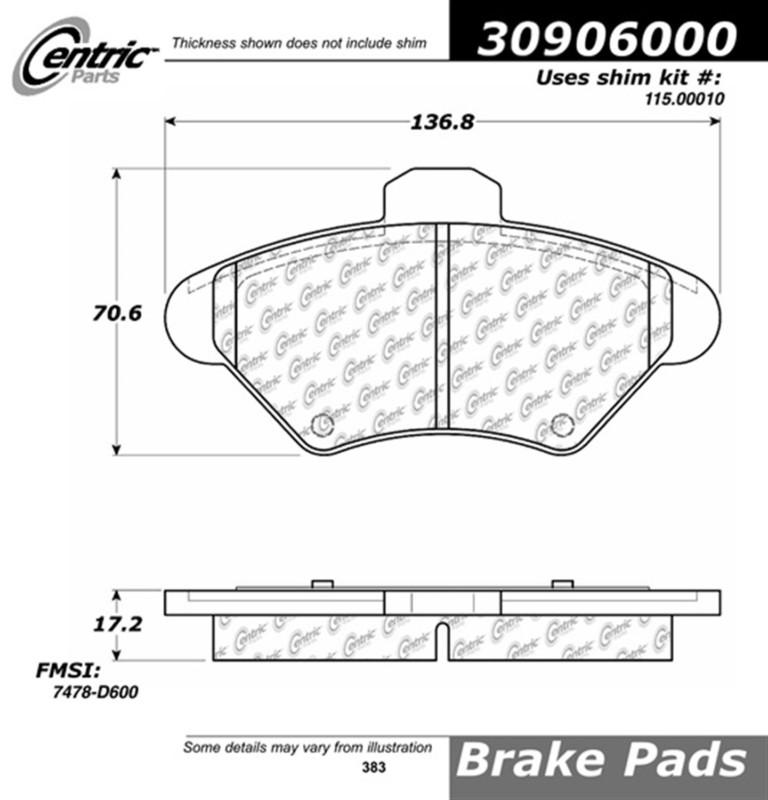 Centric-power slot 309.06000 street performance 93-98 cougar mustang thunderbird