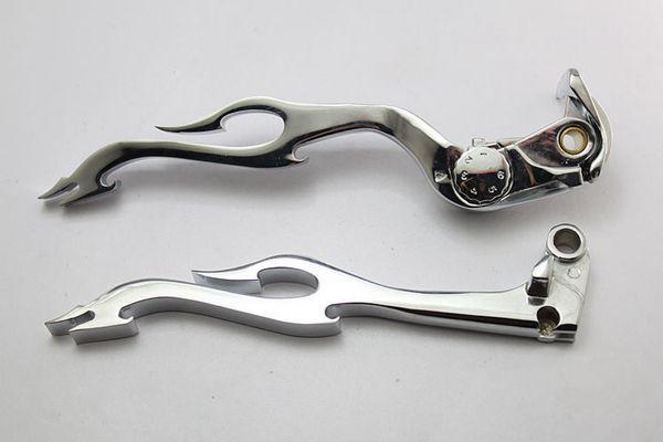 Chrome flame brake clutch levers for suzuki gsxr 600 750 06-08 gsxr 1000 05-06