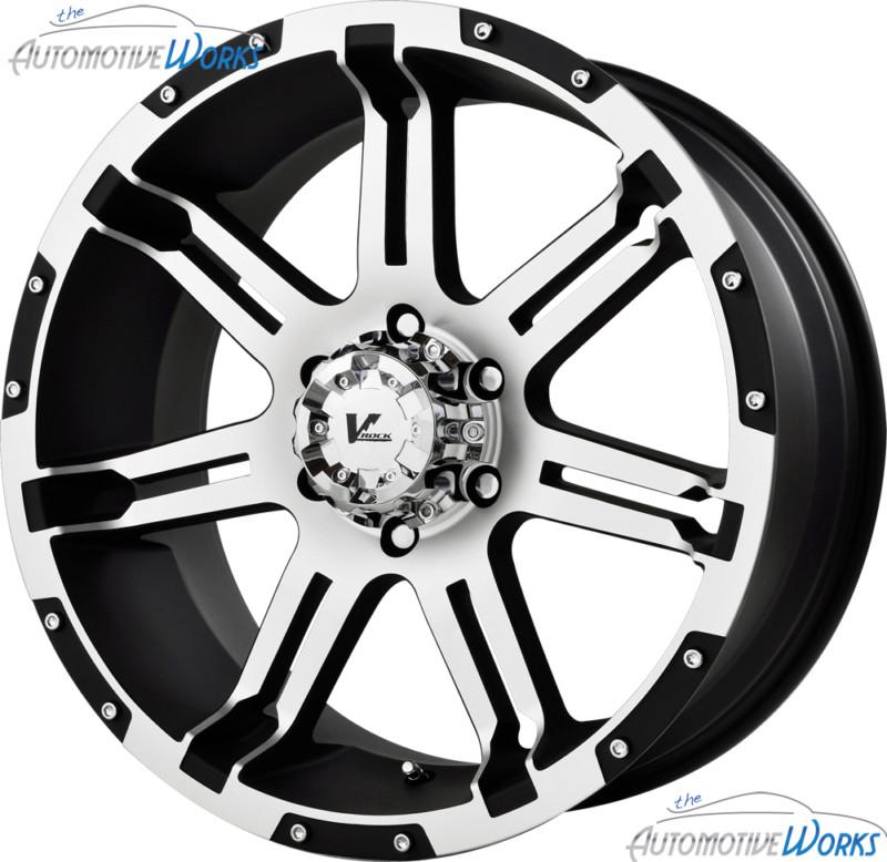 1 - 20x9 v-rock overdrive 6x139.7 6x5.5 0mm machined black wheel rim inch 20"