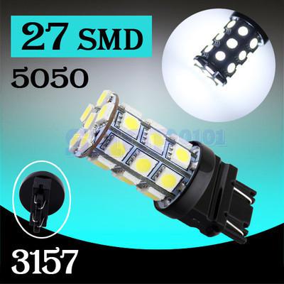 3156 3157 pure white 27 smd 5050 stop tail brake turn led car light bulb lamp