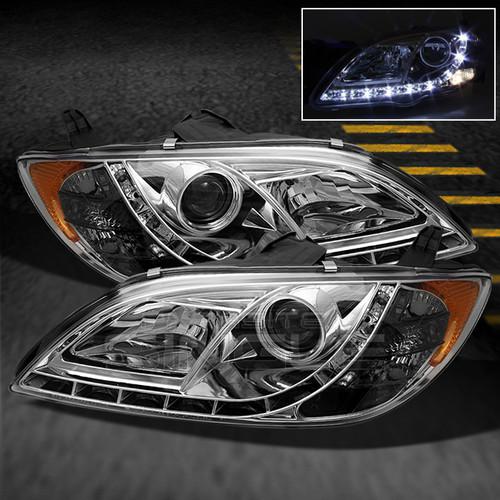 04-08 mazda 3 mazda3 4dr jdm projector headlights w/daytime led running lights