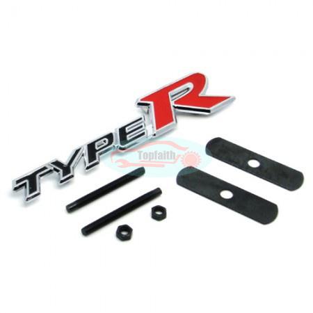 Black metal hood front grilles grille grill badge emblem for typer type r type-r