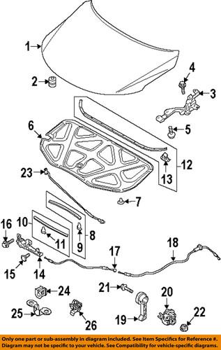 Kia oem 791201m000 hood-hinge