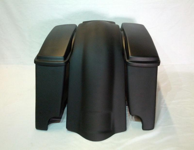 Harley davidson bagger extended stretched saddlebags, lids included and fender