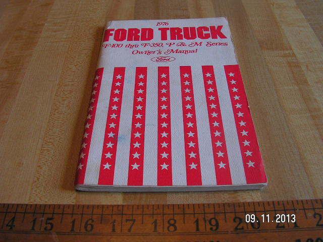 1976 ford truck original owner's / owners manual / f100 / f150 / f250 / f350