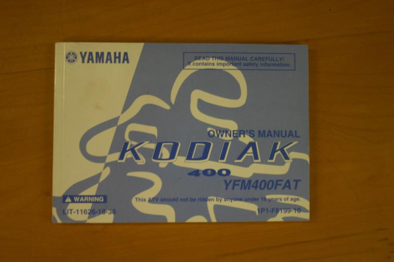 Yamaha 2005 yfm400fat kodiak   owners manual