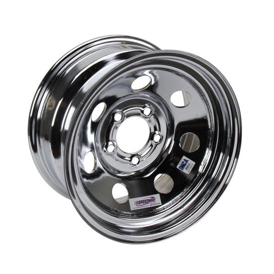 New imca 15"x 8" chrome circle track wheel, 3" backspace, 5 x 5", no beadlock