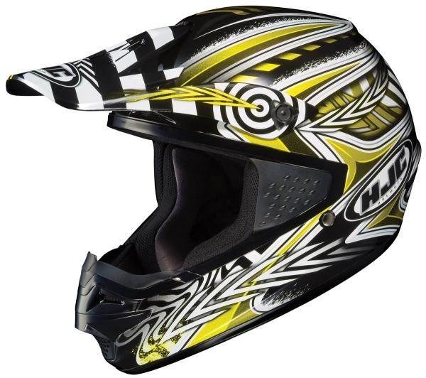 Hjc mens cs-mx charge motocross helmet mc-3 yellow xxl 2xl