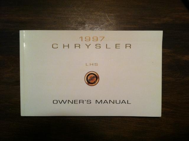 Chrysler lhs owner's manual 1997