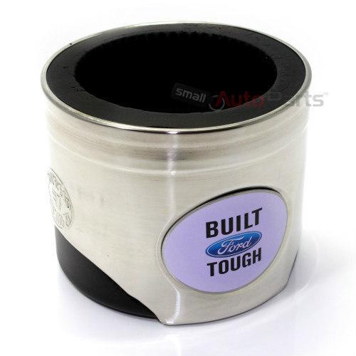 New - ford built tough logo piston shaped soda cup mug can cooler holder koozie