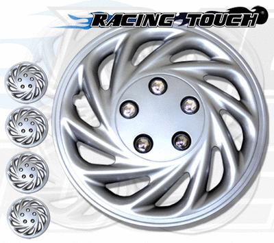 4pcs set 15" inches metallic silver hubcaps wheel cover rim skin hub cap #868