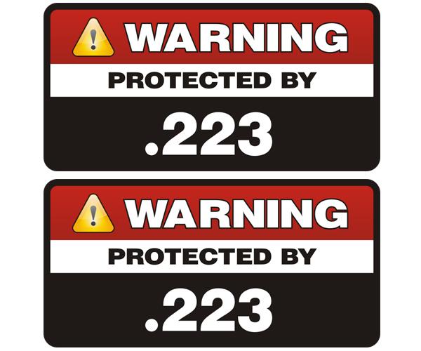 .223 protected by decal set 3"x1.5" molon labe 223 ar rifle ammo sticker zu1