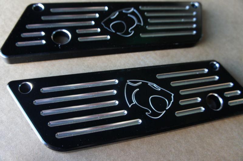 Billet latch covers fits harley touring hard saddlebag bags,leopard pattern 