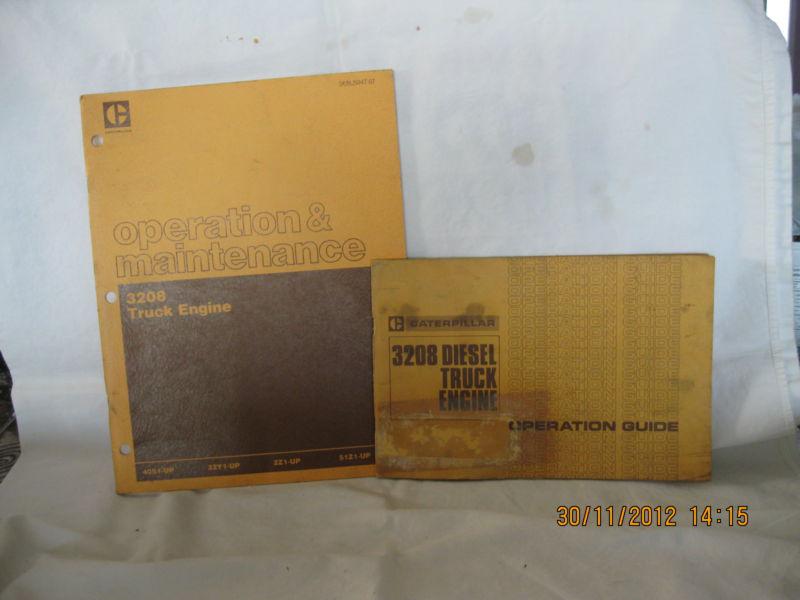 Caterpillar 3208 diesel truck engine operator & maintenance manuals,very good.