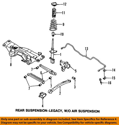 Subaru oem 20150sa020 rear suspension-susp crossmember