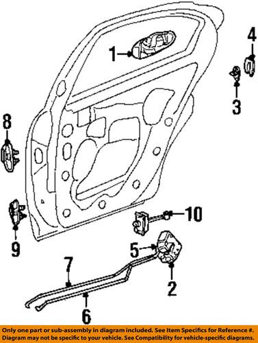 Mopar oem 5008622ad lock & hardware-rear door-latch