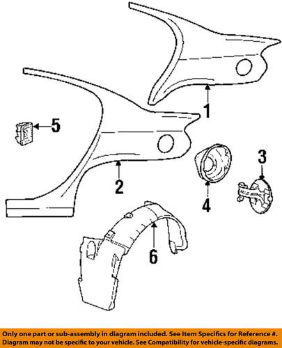 Mopar oem 5264595af quarter panel-relief valve