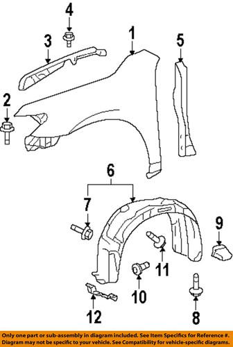 Toyota oem 5388306011 fender-rear seal