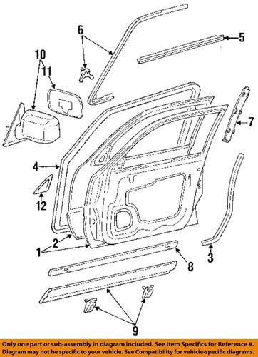 Toyota oem 7571032090 front door-belt weather strip