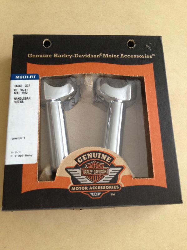 $140 harley davidson 56063-82a handlebar 4" risers, new in box