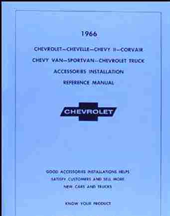 1966 chevy truck & van accessory installation manual suburban pickup sportvan