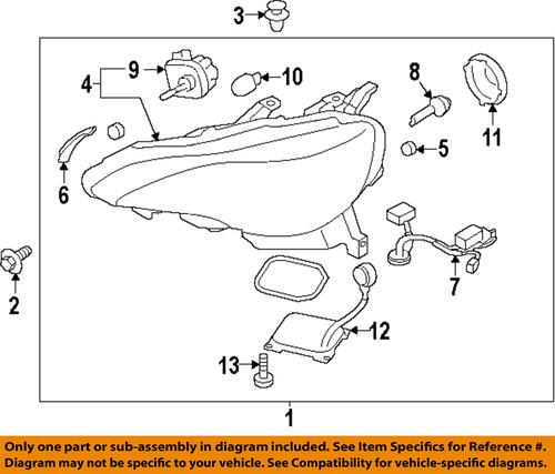 Subaru oem 84002ca130 headlight-headlamp assembly