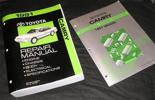 1991 toyota camry factory shop service repair manual books oem engine electrical