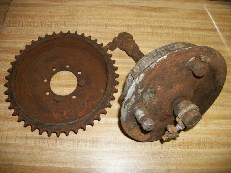   vintage antique triumph rear brakes trophy tiger pre-unit