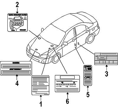 Kia 3245023395 genuine oem factory original emission label