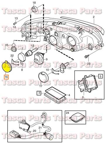 Brand new oem front low beam cap 2001-2009 volvo s60 v70 v70xc #31213191