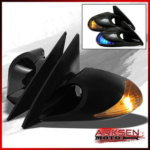 99-03 mazda protege amber & blue side led turn signal m3 power adjust mirrors