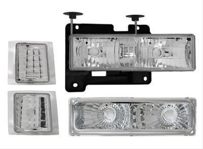 Matrix truck-tek diamond cut style headlamps 1994-98 chevy blazer chrome housing