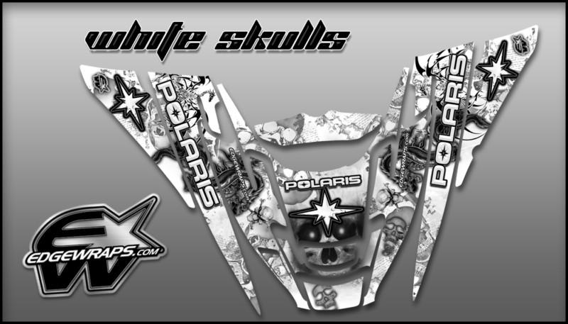 Polaris edge 02-10 rmk xc pro-x custom graphics -  white skulls