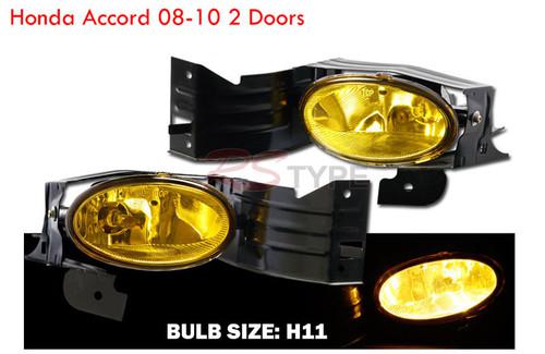 2008 2009 2010 honda accord 2dr coupe yellow bumper fog light kit