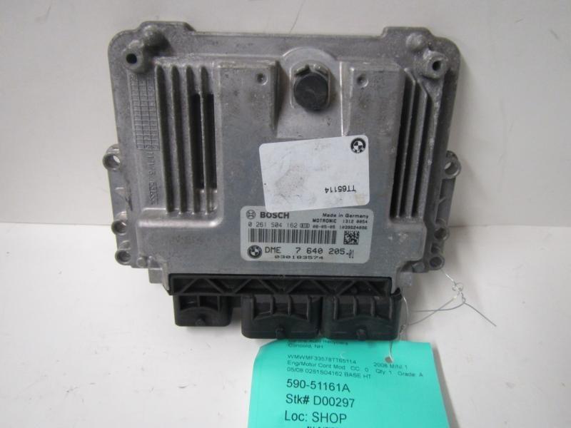 07 08 mini cooper engine ecm elec cont unit ecu 1.6l ht base 121369