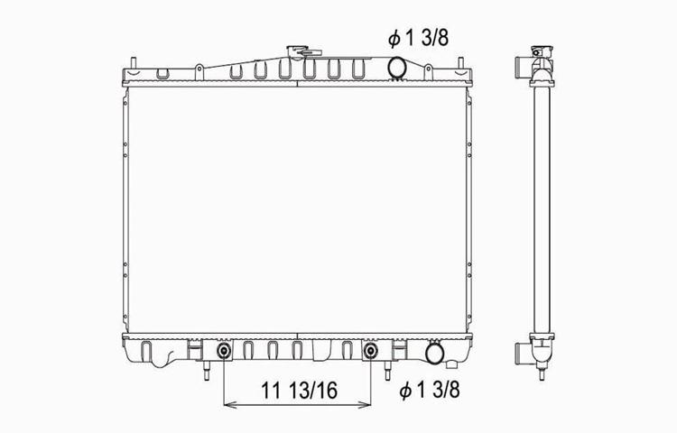 Replacement radiator 93-97 infiniti j30 automatic / manual 3.0l v6 2146010y00