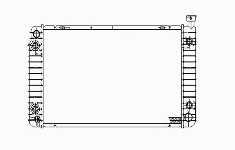 Replacement radiator 96-00 chevy c/k pickup auto transmission 4.3l v6 52469675