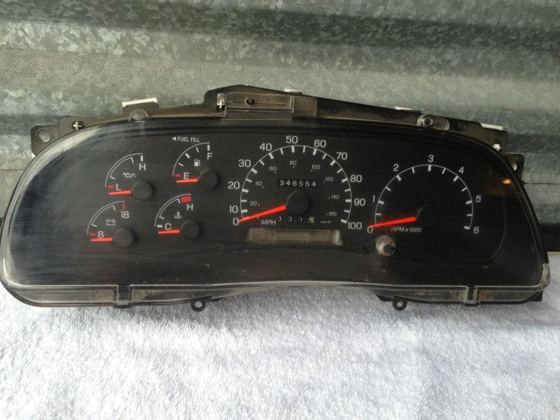 99 00 01 ford f250 super duty speedometer cluster mph gasoline